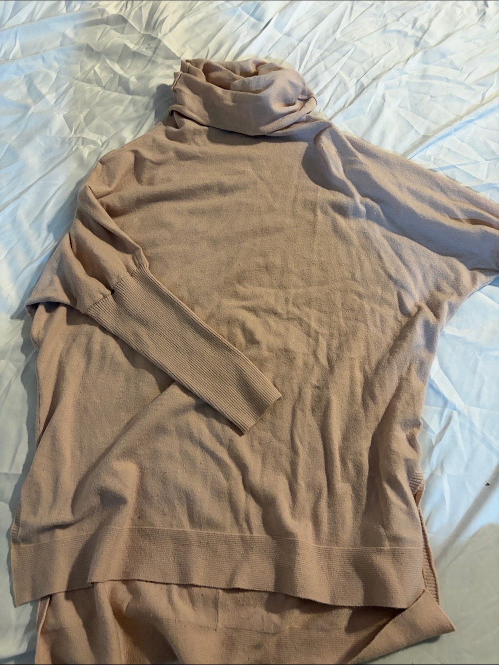Women’s Turtleneck Long Sleeve Sweater - Blush